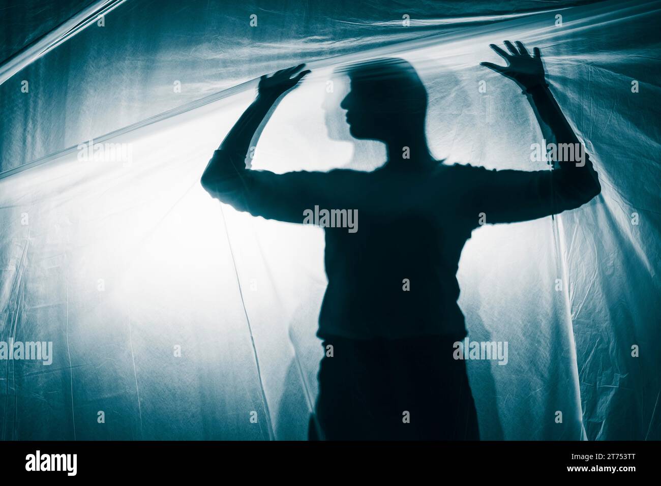 Porträtperson mit psychischen Störungen Stockfoto