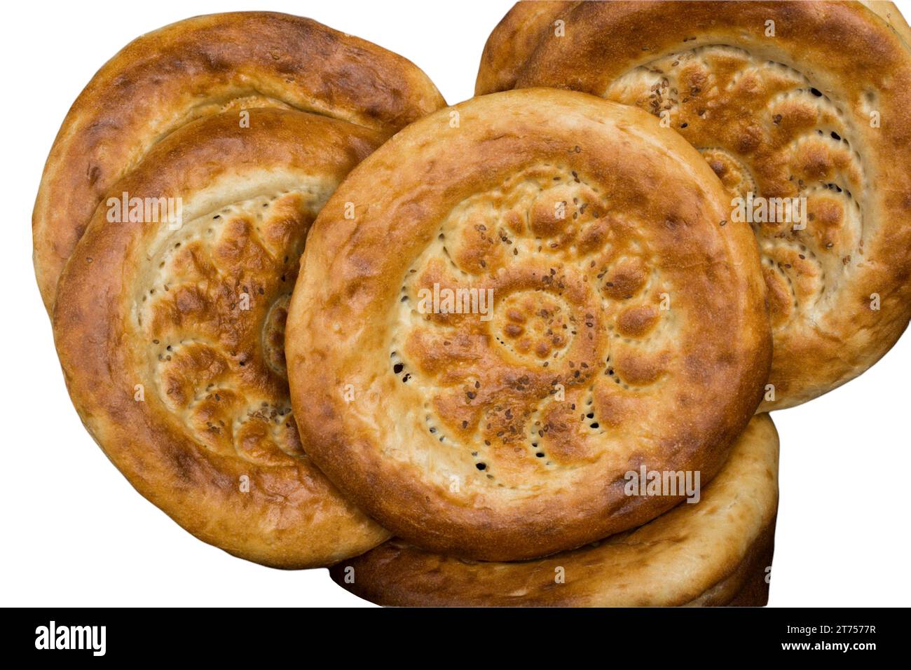 Isoliertes Pide-Brot für nahrhaftes Essen Stockfoto