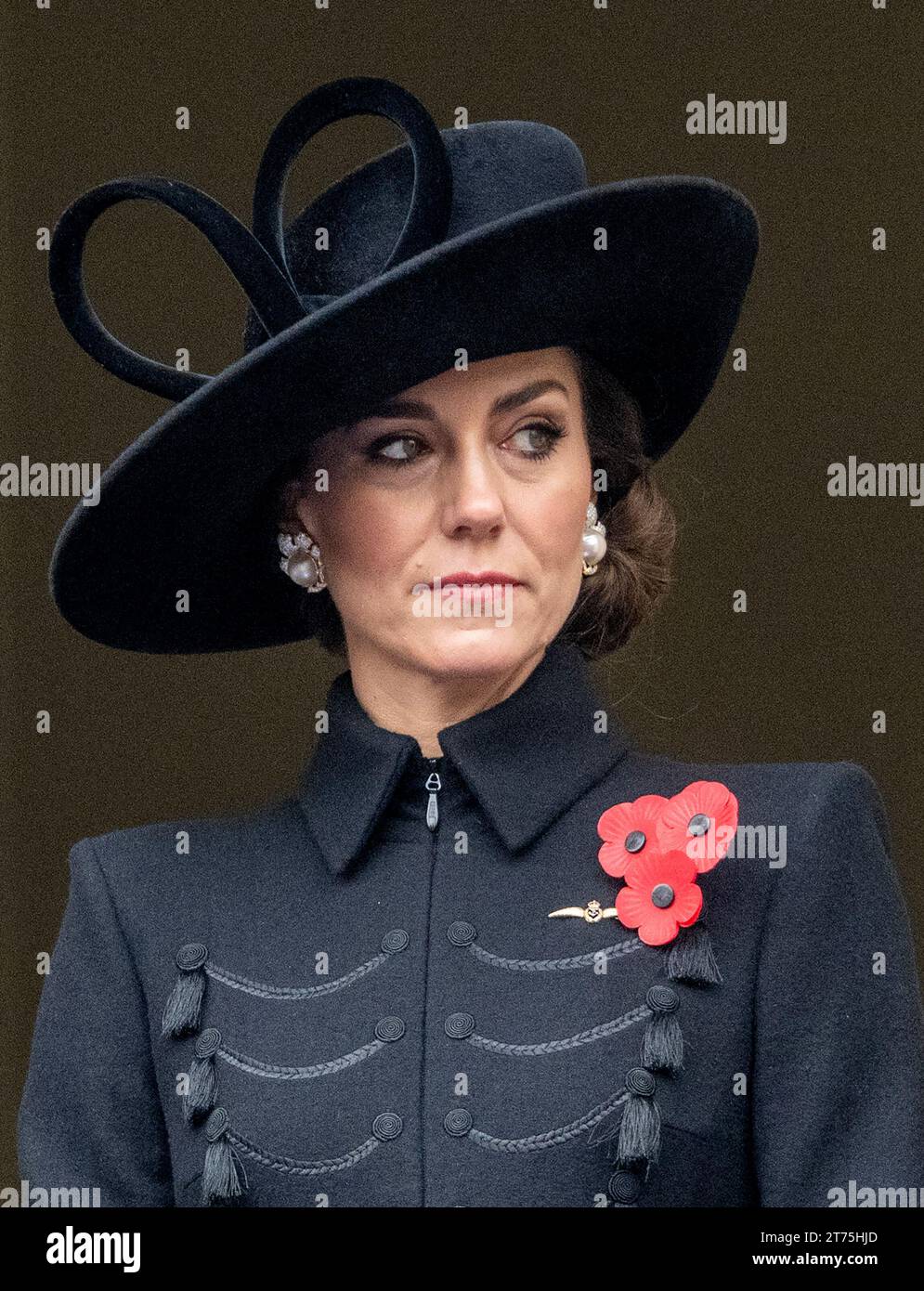 London, England. UK. 12. November 2023. Catherine, Prinzessin von Wales, besucht den National Service of Remembrance am Cenotaph. Quelle: Anwar Husse Stockfoto