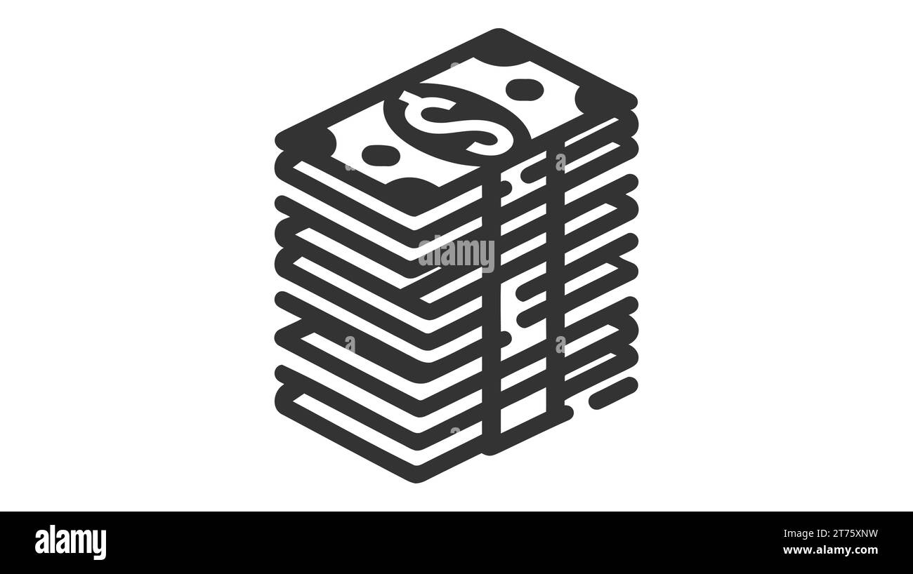 Geld – Bargeld-Symbol. Professionelle, pixelgenaue Symbole, die sowohl für große als auch für kleine Auflösungen optimiert sind Stock Vektor