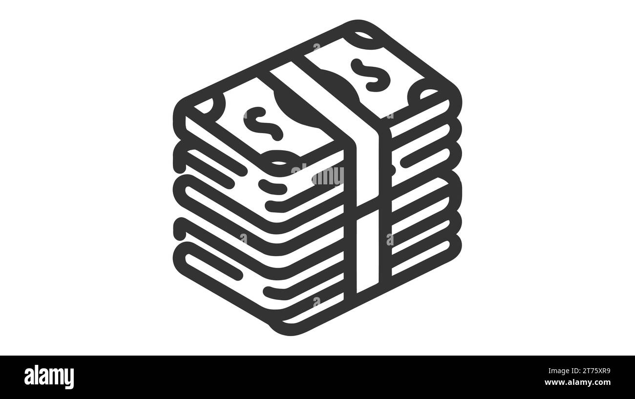 Geld – Bargeld-Symbol. Professionelle, pixelgenaue Symbole, die sowohl für große als auch für kleine Auflösungen optimiert sind Stock Vektor