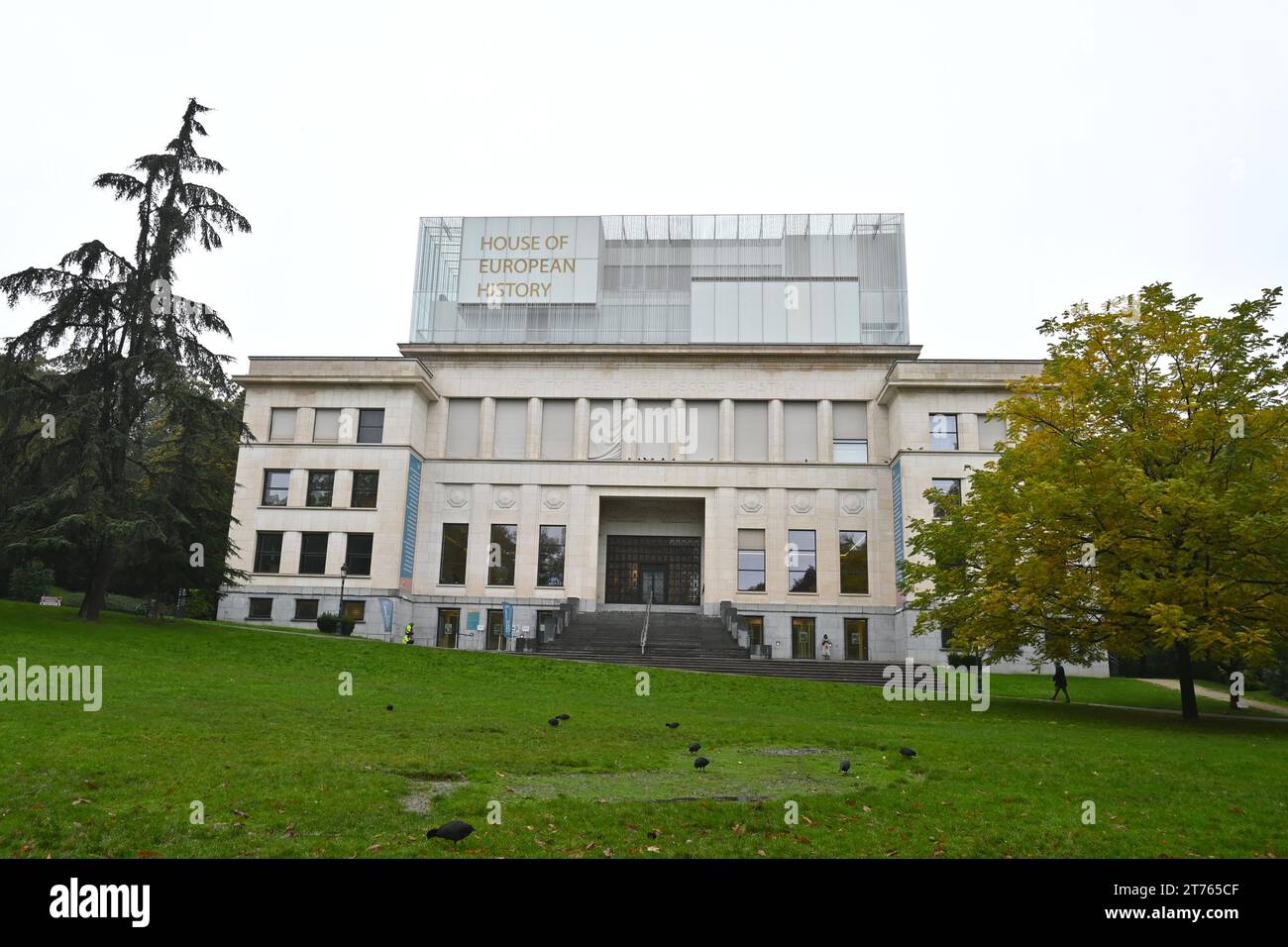 Haus der Europäischen Geschichte im Leopold Park (Parc Léopold) – Brüssel Belgien – 25. Oktober 2023 Stockfoto