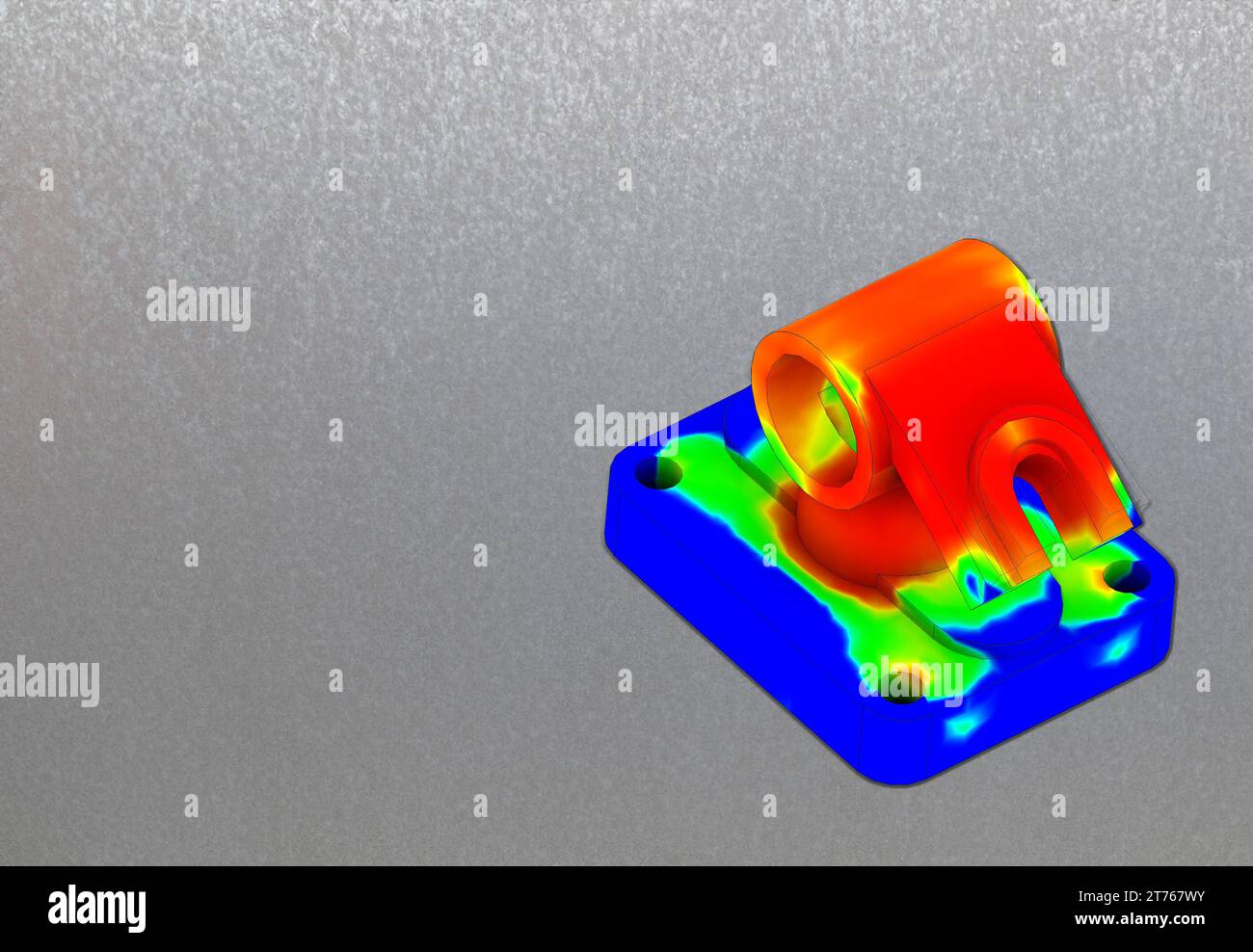 fem-Analyse. Die Finite-Elemente-Methode (FEM) ist eine Methode zur numerischen Lösung von Differentialgleichungen, die in technischen und mathematischen Modellen entstehen Stockfoto