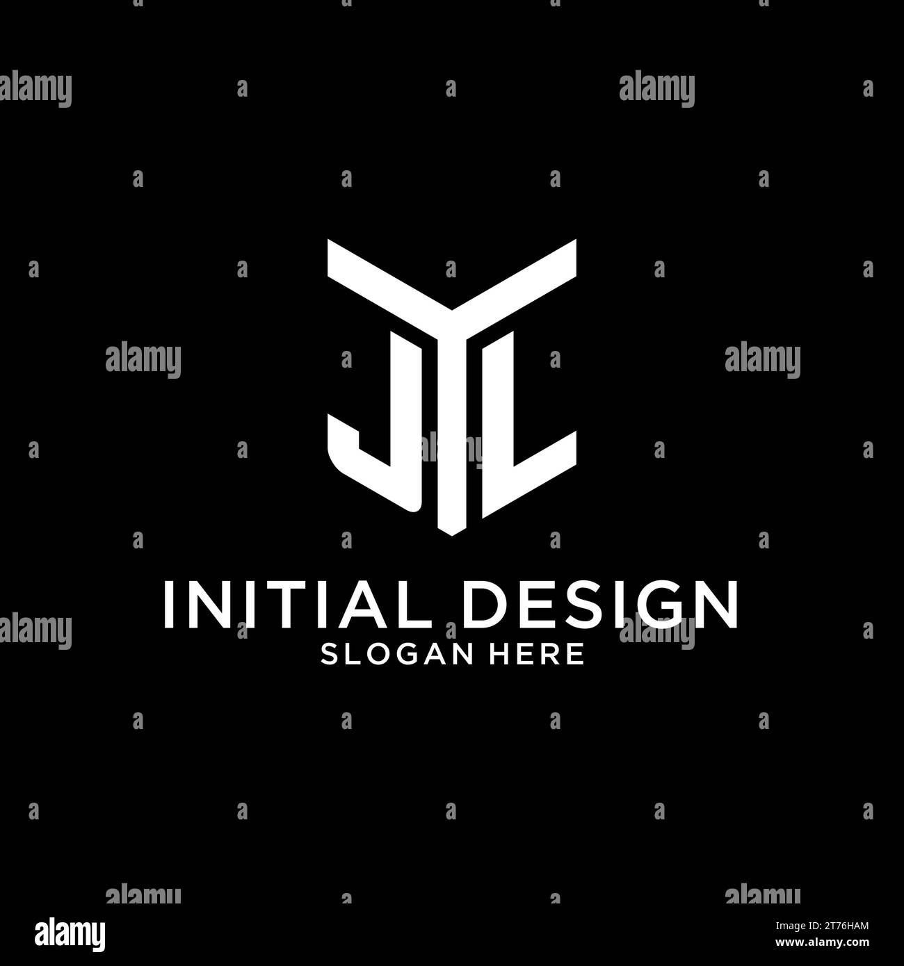 JL Mirror Initial-Logo, kreative Vektorgrafik im originalen Monogramm-Stil Stock Vektor