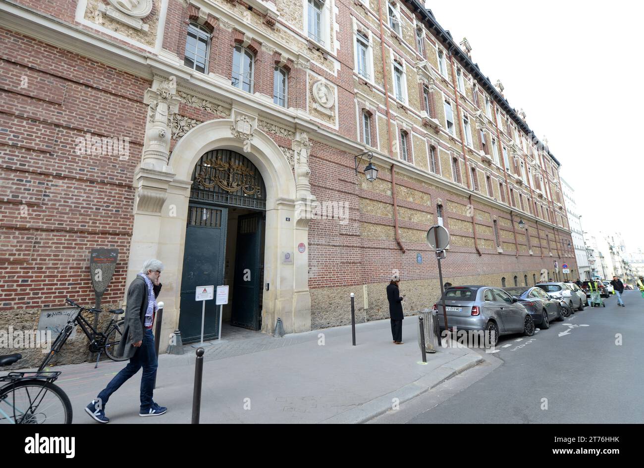 Das Collège Sainte-Barbe im Quartier Latin in Paris, Frankreich. Stockfoto