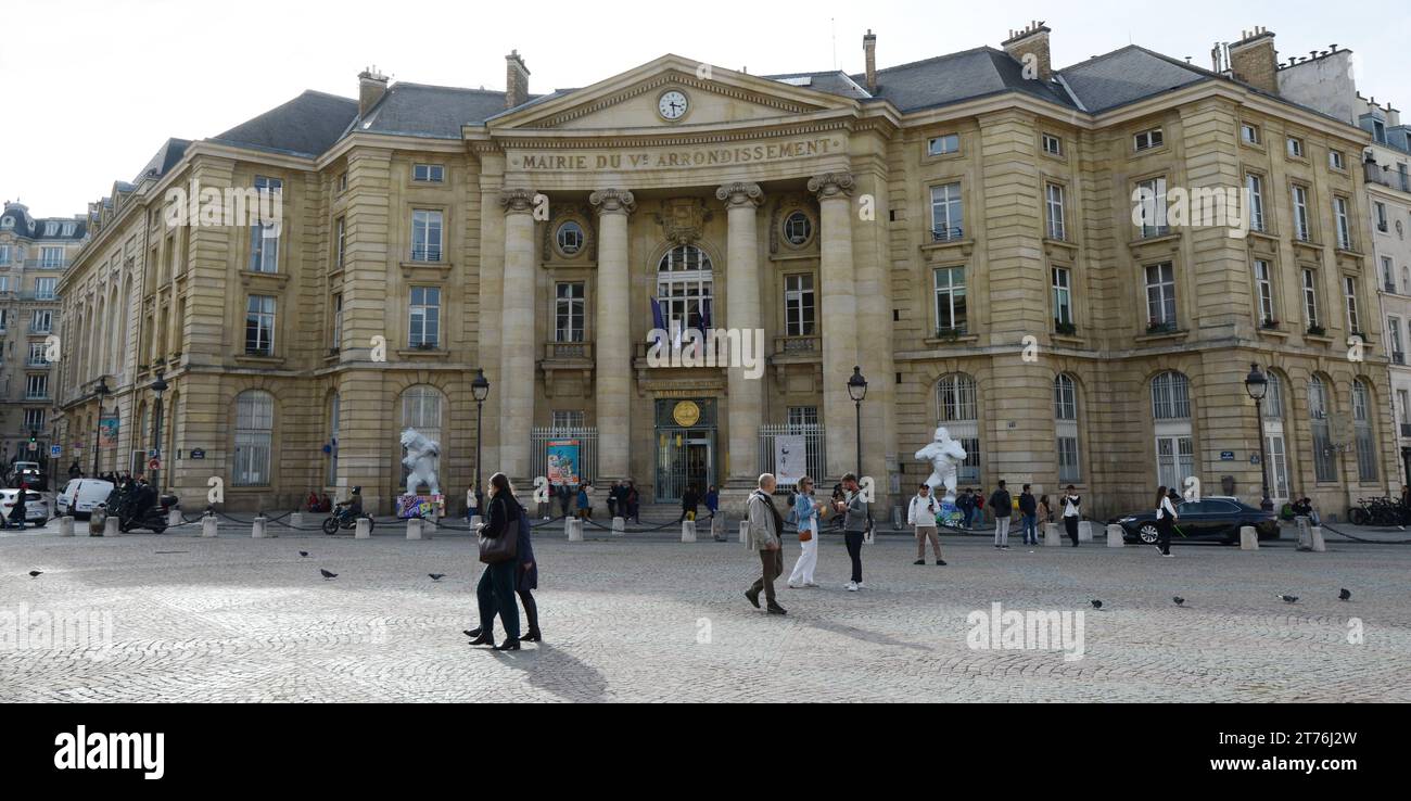 Rathaus des 5. Arrondisseements im Quartier Latin in Paris, Frankreich. Stockfoto