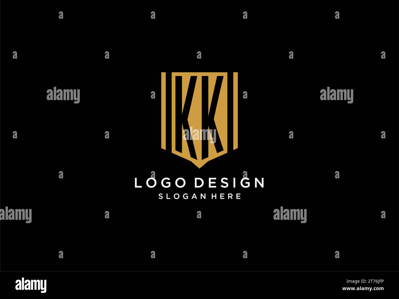 KK-Monogramm-Logo mit geometrischem Design Stock Vektor