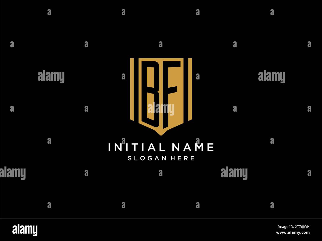 BF-Monogramm-Logo mit geometrischem Design Stock Vektor