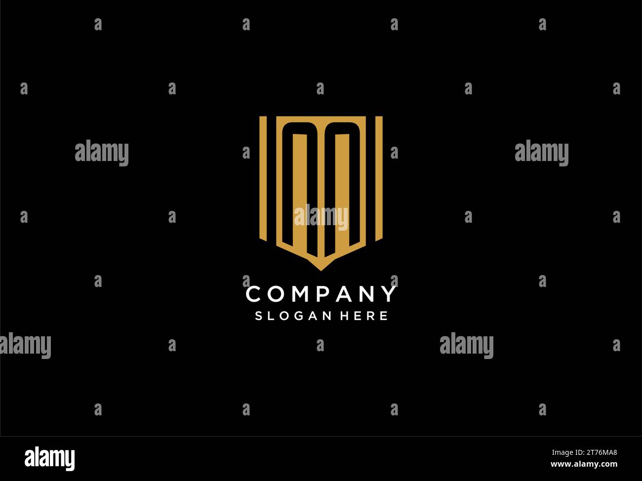 NN-Monogramm-Logo mit geometrischem Design Stock Vektor