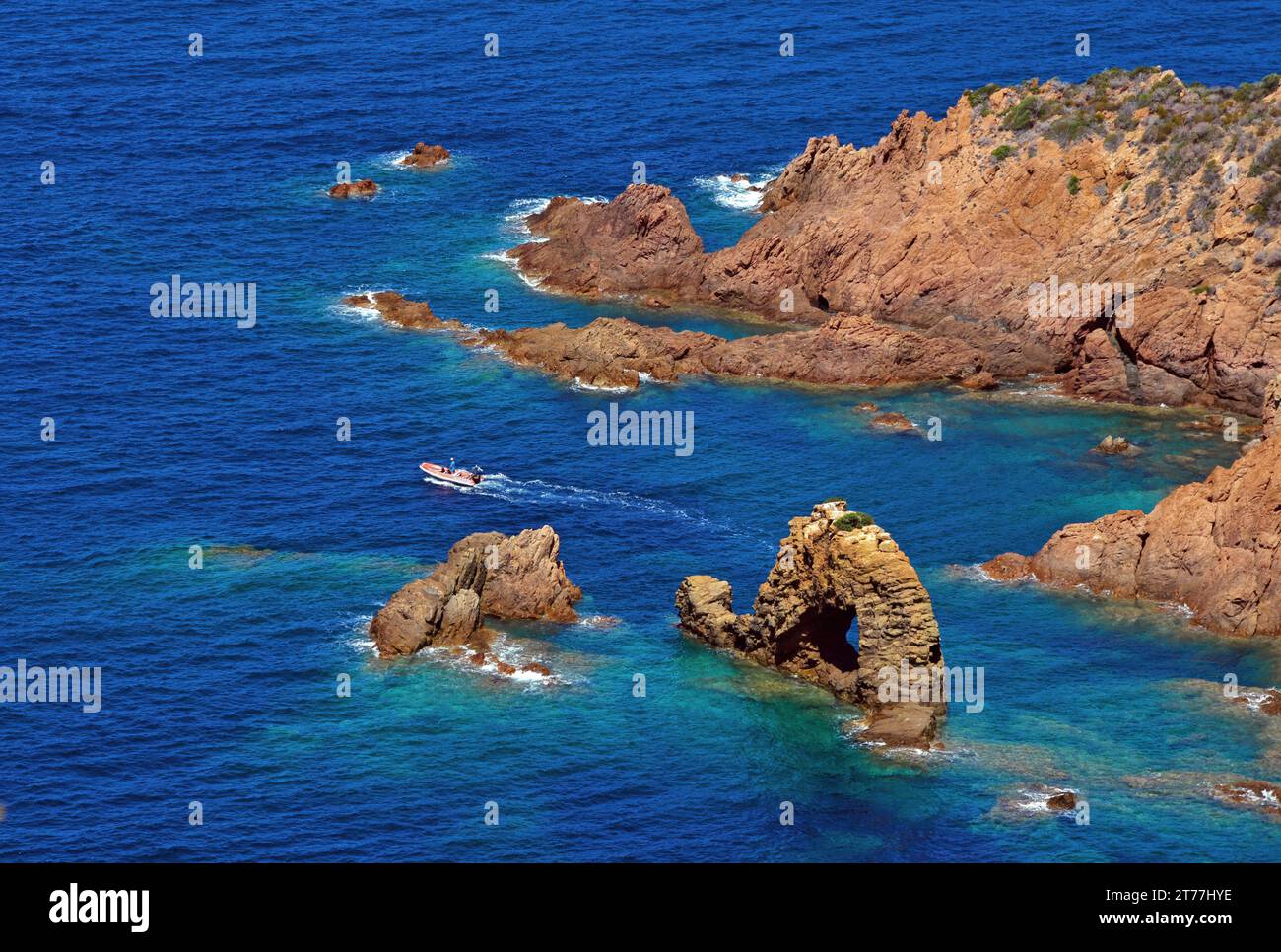 Portellu-Bogen, unesco-Weltkulturerbe, Frankreich, Korsika, Golfe de Porto Stockfoto