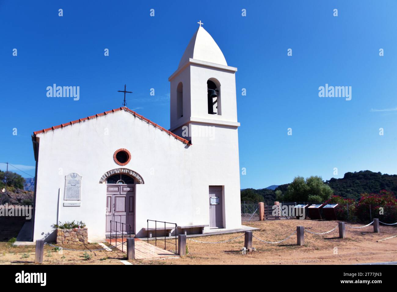 Osani, die Kirche, unesco-Weltkulturerbe, Frankreich, Korsika, Golfe de Porto, Osani Stockfoto