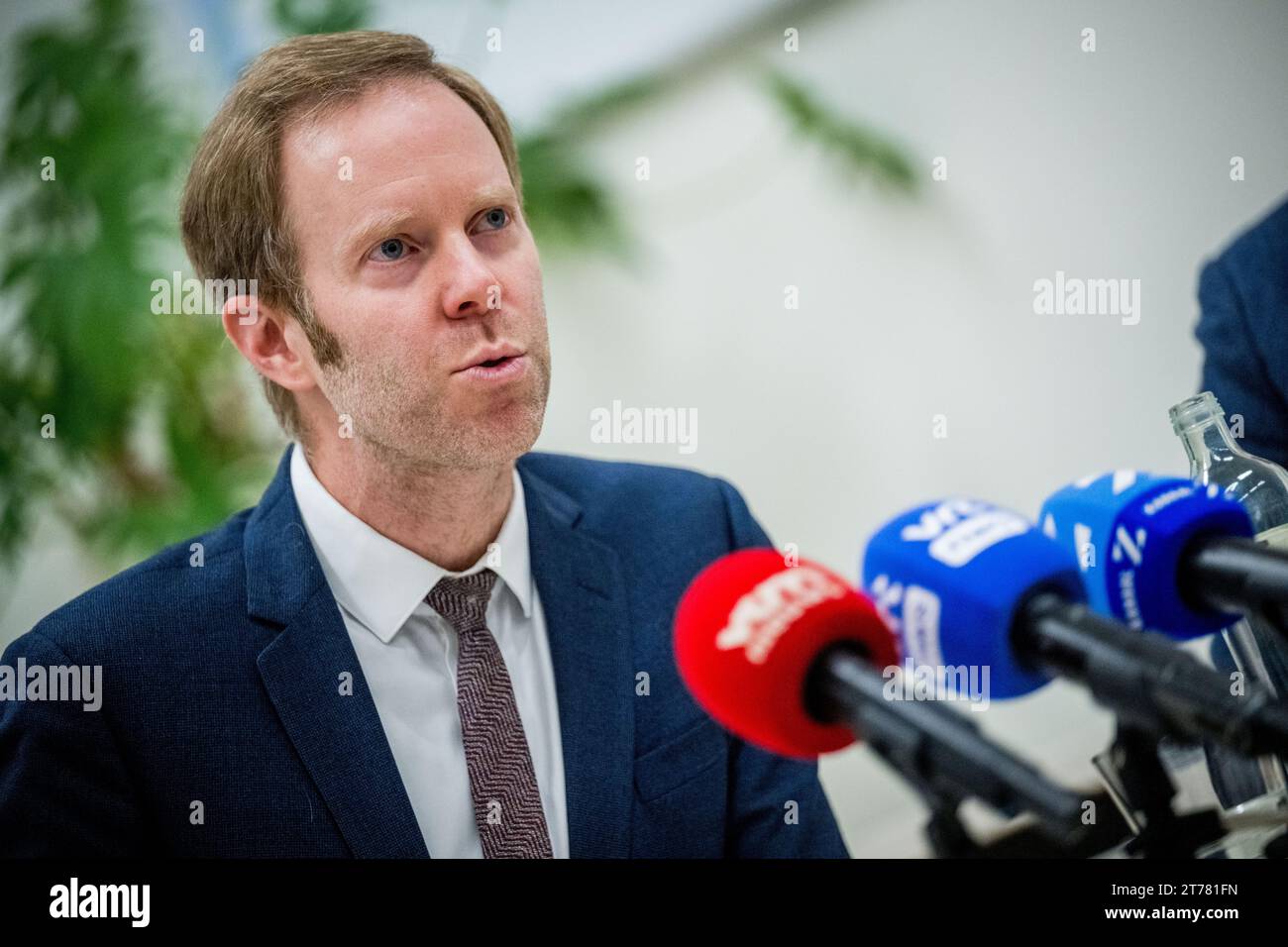 CD&V Peter Van Rompuy, auf einer Pressekonferenz über die Einigung der flämischen Regierung über das Stickstoffdekret am Dienstag, den 14. November 2023 in Brüssel. BELGA FOTO JASPER JACOBS Stockfoto