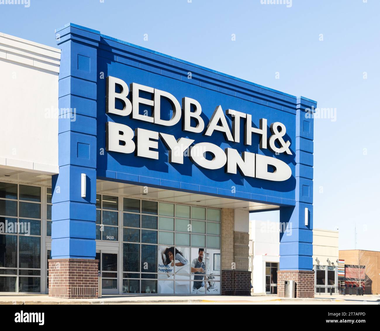 Bed Bath and Beyond ist ein Geschäft für Haushaltswaren, das seine stationären Geschäfte schließt und nur online verkauft. Stockfoto