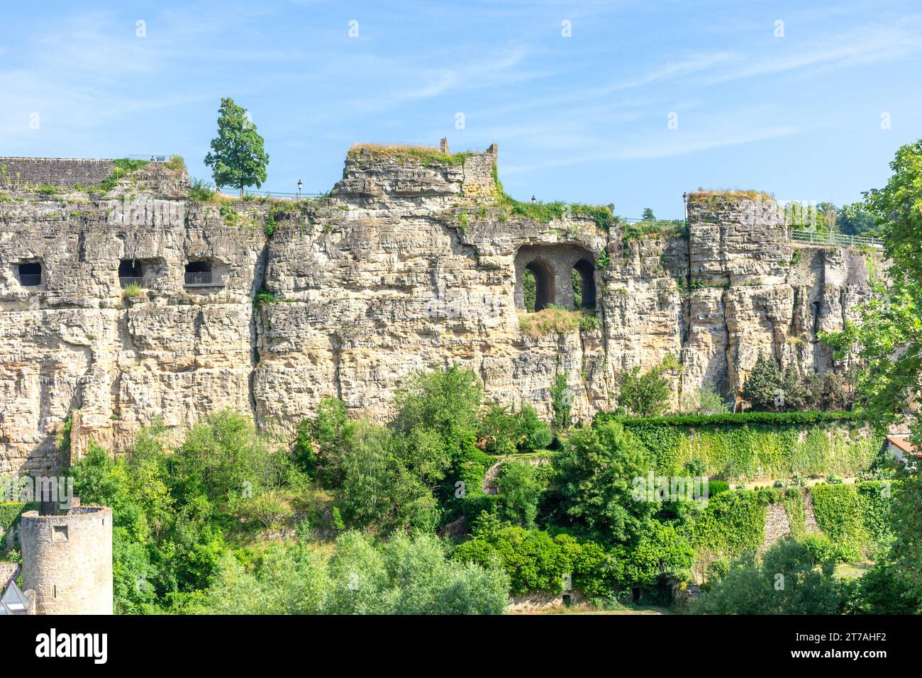 Bock Casemates (Komplex unterirdischer Tunnel), Mount de Clausen, Grund Quartier, Stadt Luxemburg, Luxemburg Stockfoto