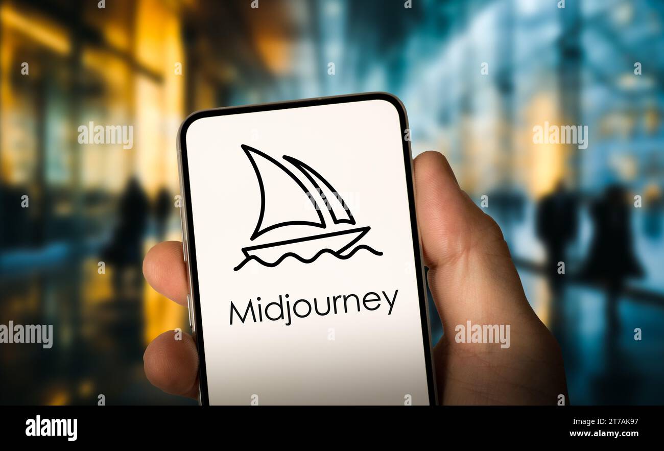 MidJourney – erzeugt Bilder aus Beschreibungen in natürlicher Sprache Stockfoto