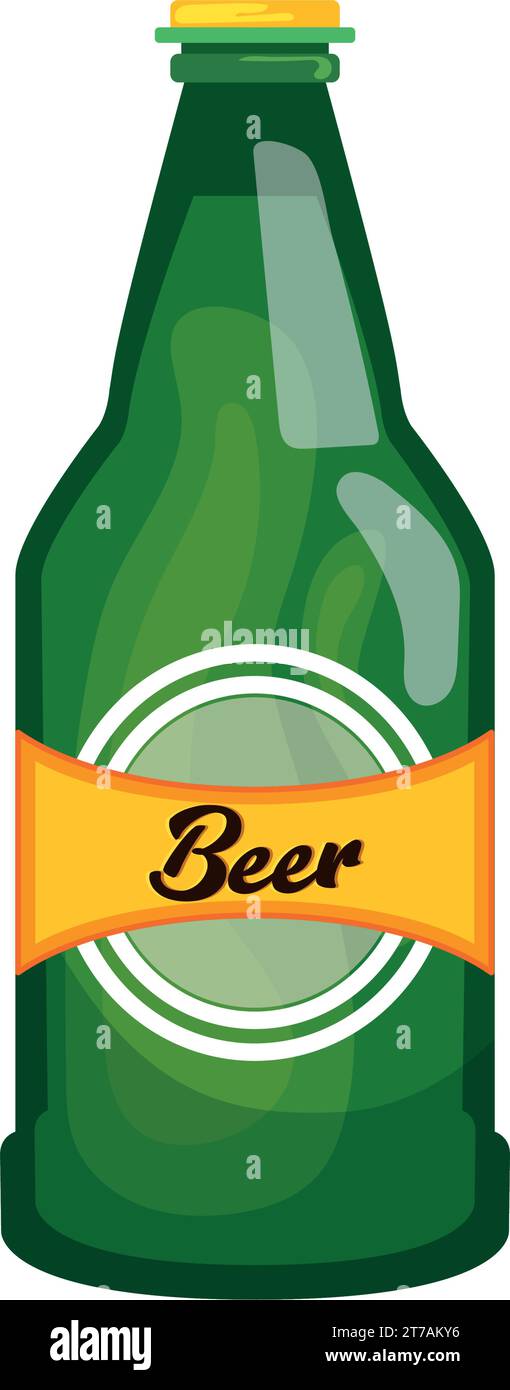 Isolierter farbiger Bierflaschensymbol-Vektor Stock Vektor