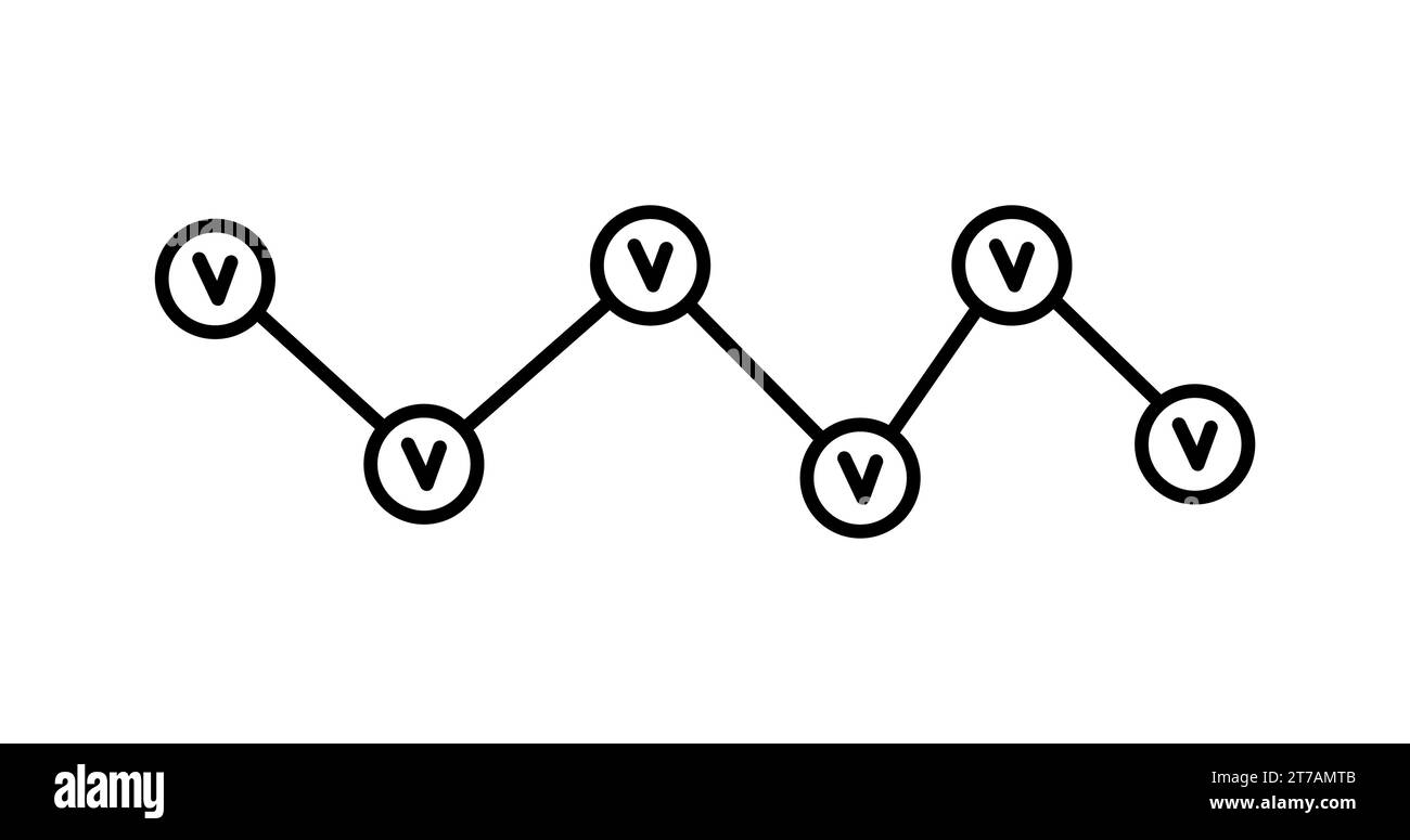 Fortschrittskonzept. Umrissenes Symbol für Punkte und Häkchen. To-do-Liste oder Plansymbol wird geprüft Stock Vektor