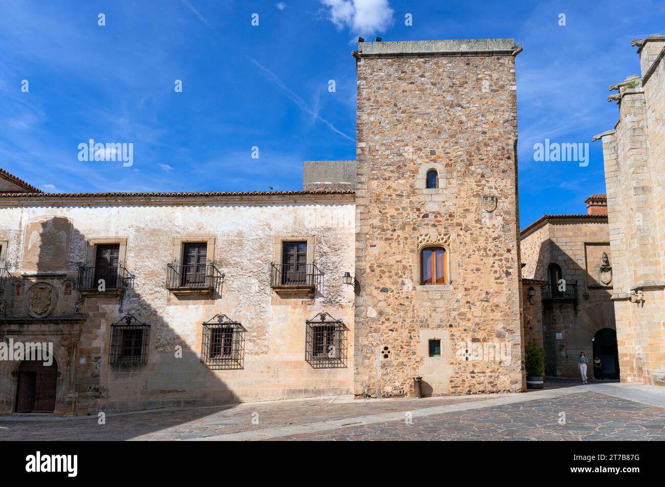 Europa, Spanien, Extremadura, Cáceres, Casa de los Ovando (oder Palast der Familie Ovando) Stockfoto