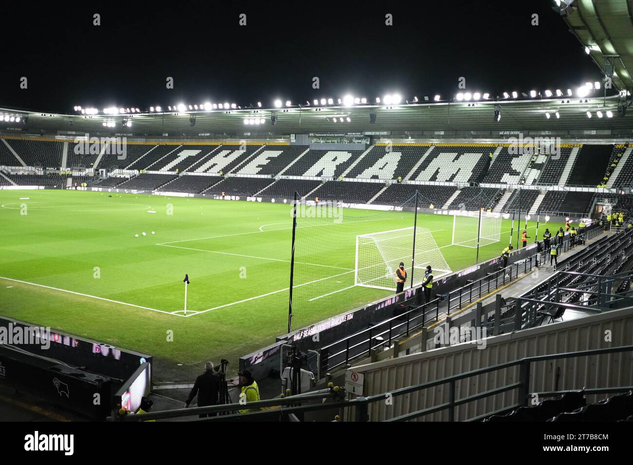 Pride Park, Derby, Derbyshire, Großbritannien. November 2023. FA Cup First Round Replay Football, Derby County gegen Crewe Alexandra; Pride Park Stadium und Pitch Credit: Action Plus Sports/Alamy Live News Stockfoto