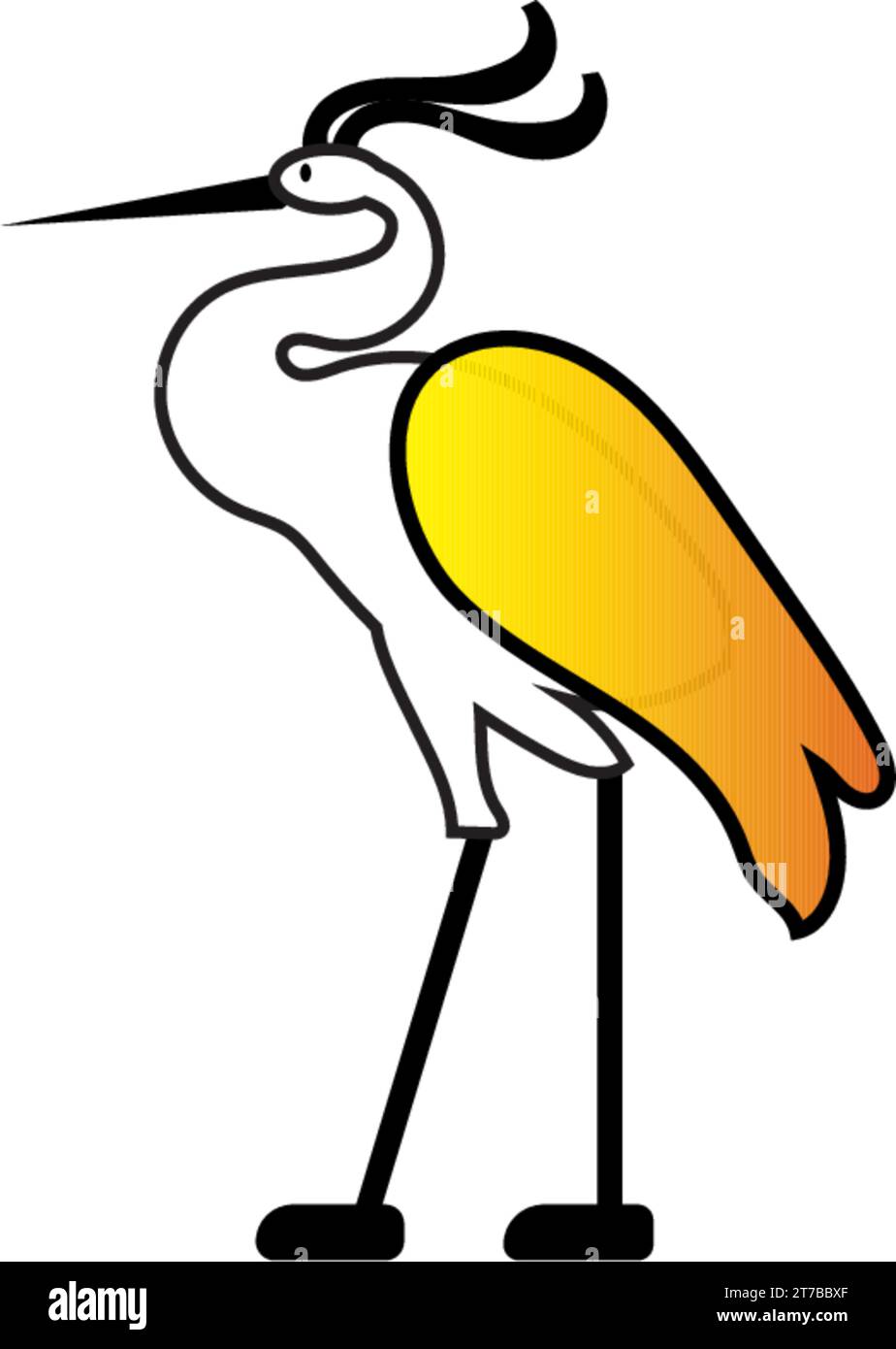 Isolierte farbige ägyptenvogel-Ikone Vektor Stock Vektor