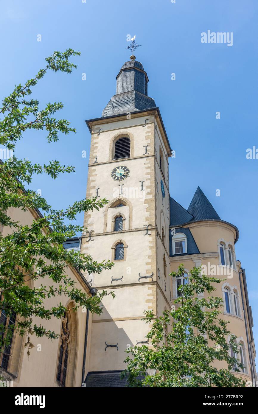 Michaelskirche (Eglise Saint-Michel) ab Rue Sigefroi, Ville Haute, Stadt Luxemburg, Luxemburg Stockfoto