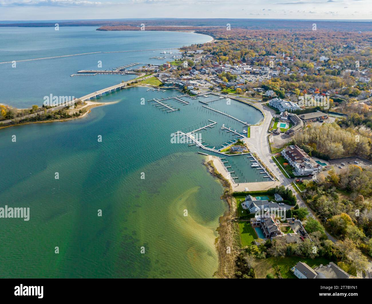 Aus der Vogelperspektive von Sag Harbor, ny Stockfoto