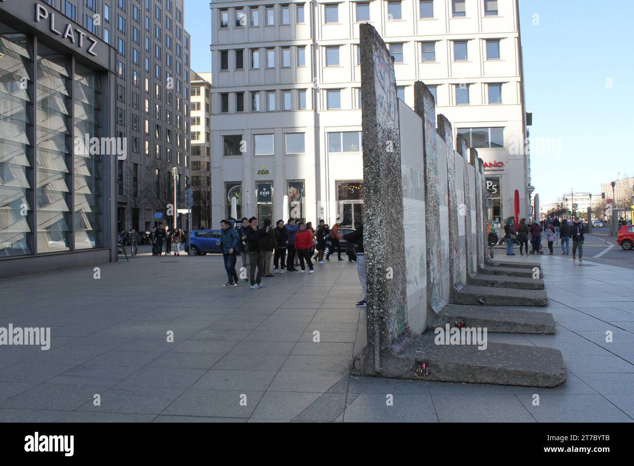 18. märz 2018; Berlin, Deutschland. Teil der Berliner Mauer am Potsdamer Platz. Stockfoto