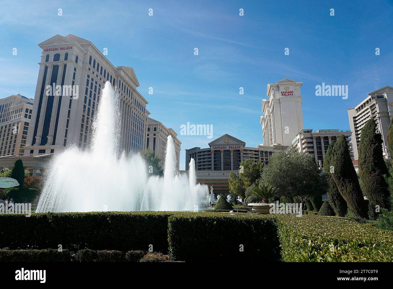 14. November 2023, Las Vegas Street Circuit, Las Vegas, FORMEL 1 HEINEKEN SILVER LAS VEGAS GRAND PRIX 2023, im Bild das Caesars Palace Hotel in Las Vegas. Stockfoto