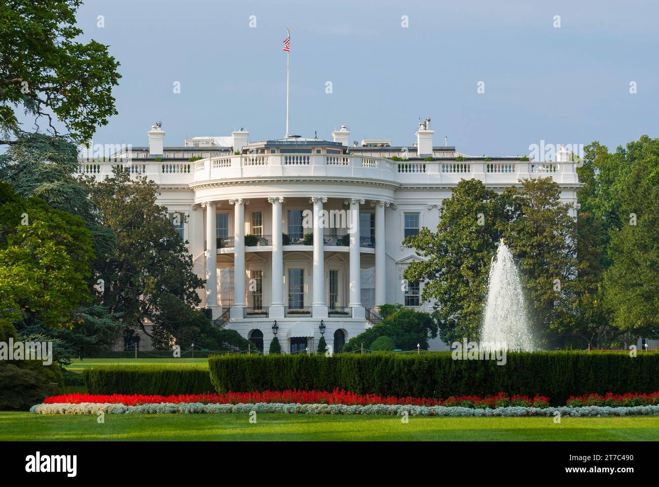 Das Weiße Haus, Regierung, Regierungssitz, mit Park in Washington, USA Stockfoto