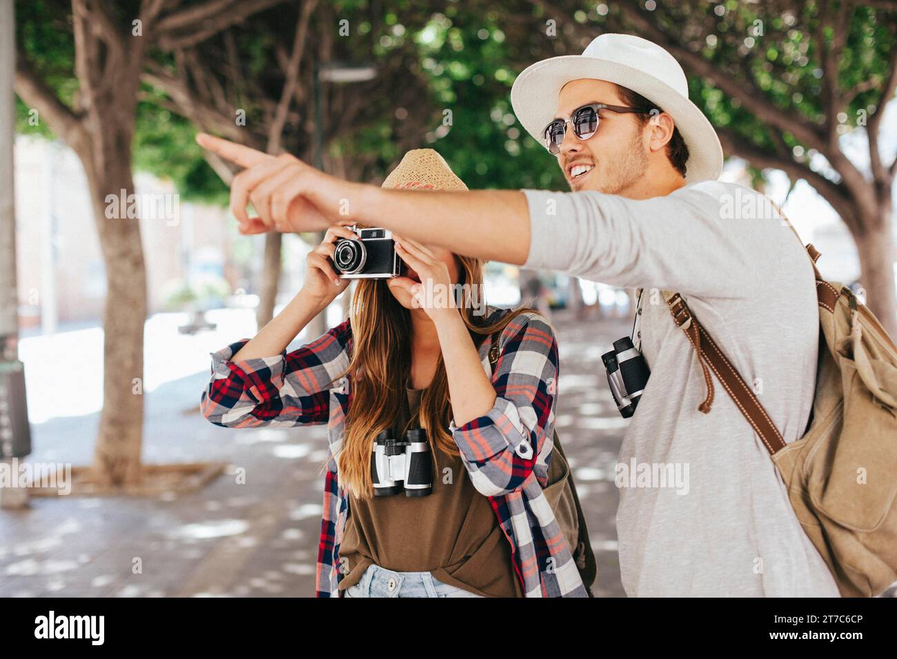 Paare, die reisen Stockfoto
