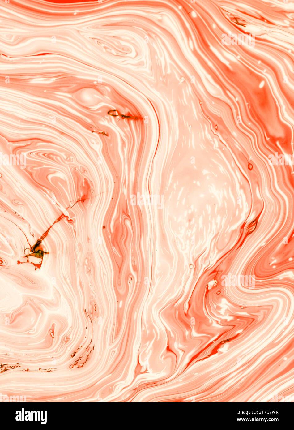 Lachsbaumschale abstraktes Öl Stockfoto