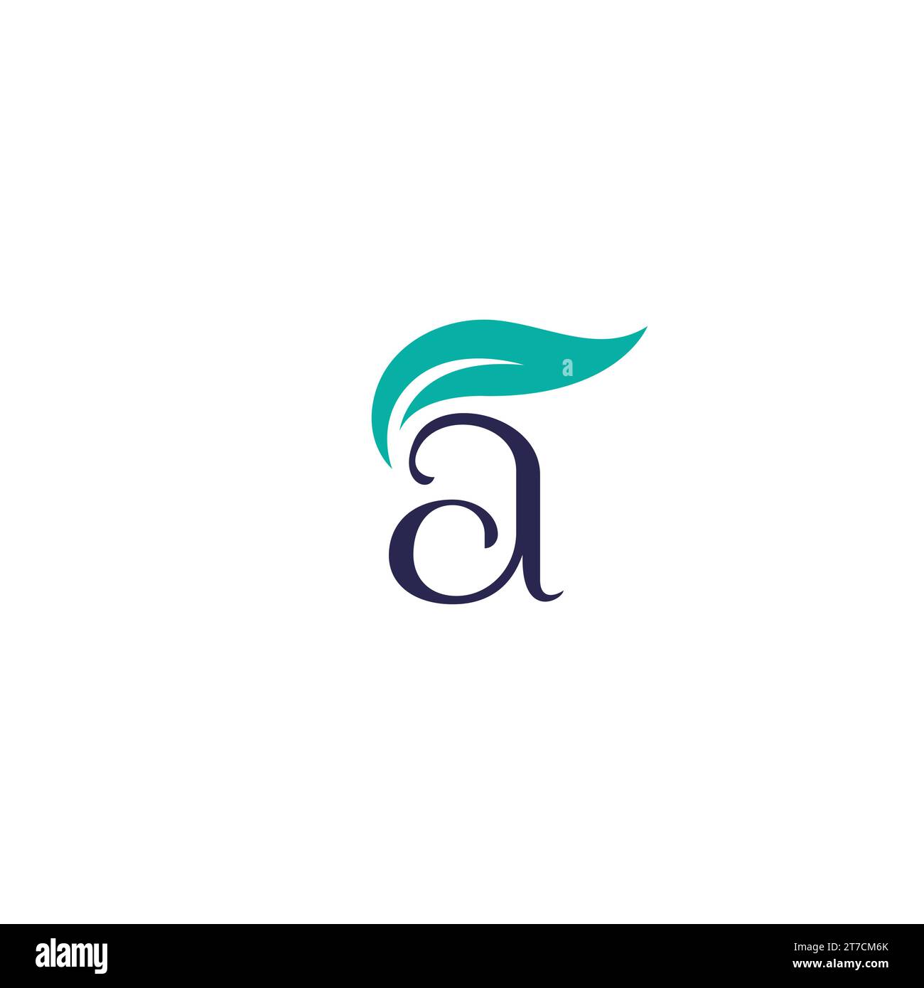 Ein Naturlogo-Symbol. Letter A Leaf Logo Stock Vektor