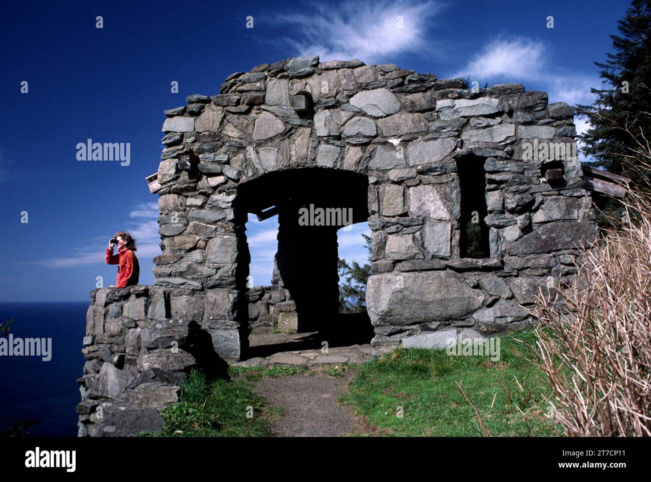 Westen Zuflucht, Cape Perpetua Erholungsgebiet, Siuslaw National Forest, Oregon Stockfoto