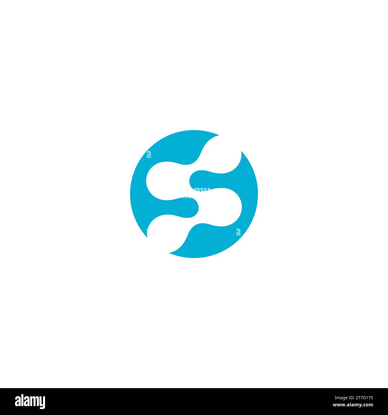 S Technologie Logo einfaches und modernes Design Stock Vektor