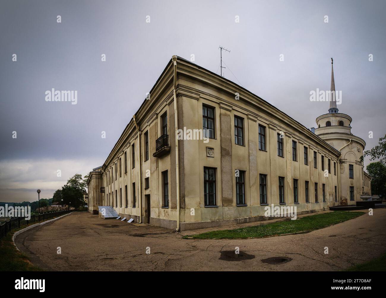 Die Burg von New Hrodna entstand im 11. Jahrhundert als Sitz einer Dynastie der schwarzruthenischen Herrscher, die von einem jüngeren Sohn Jaroslaw dem abstammt Stockfoto