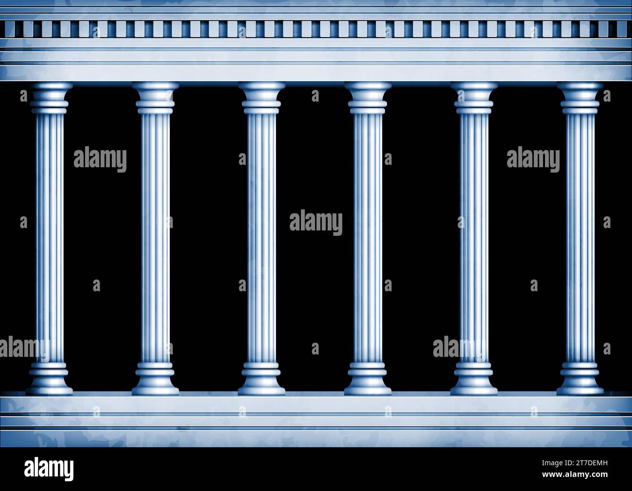 Klassische Marmorsäulen Hintergrund Illustration (wiederholbar) Stock Vektor