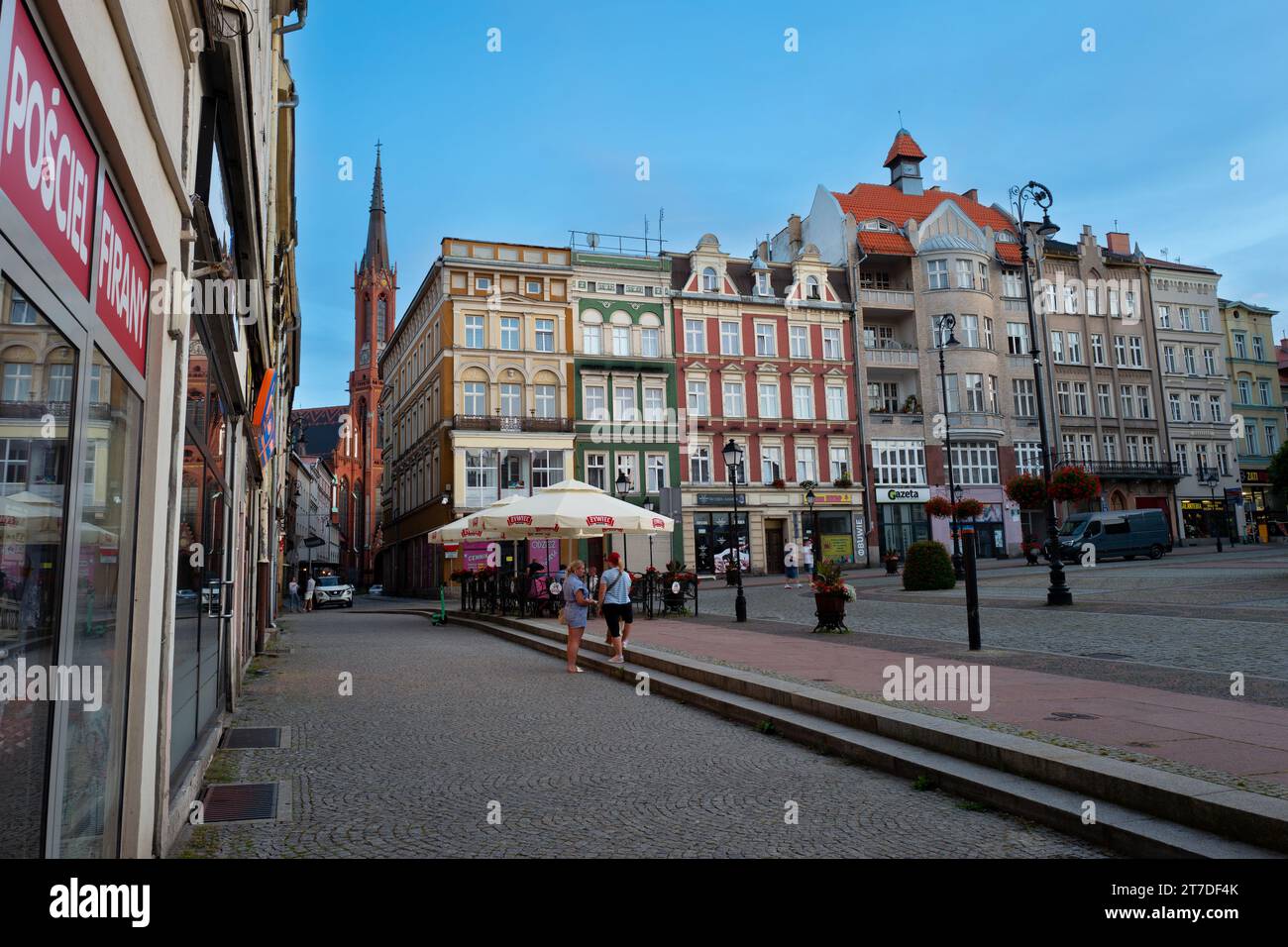 29. August 2022 Marktplatz in Walbrzych, Polen Stockfoto