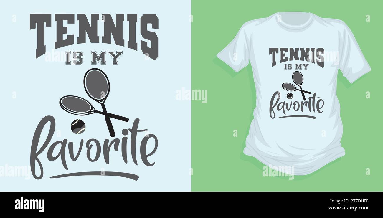 Klassisches Tennis-T-Shirt mit Vektorgrafiken Stock Vektor