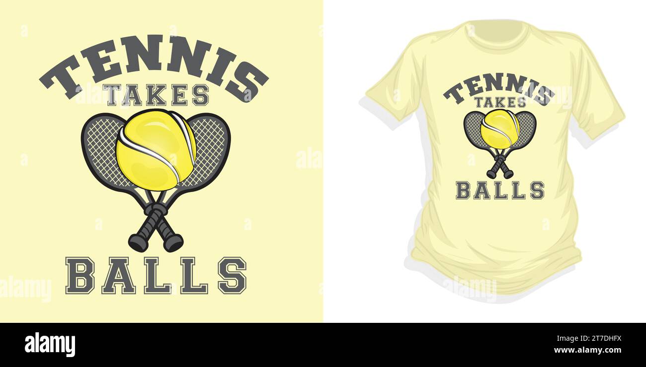 Klassisches Tennis-T-Shirt mit Vektorgrafiken Stock Vektor