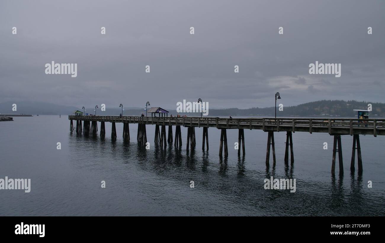 Campbell River Angelpier Stockfoto