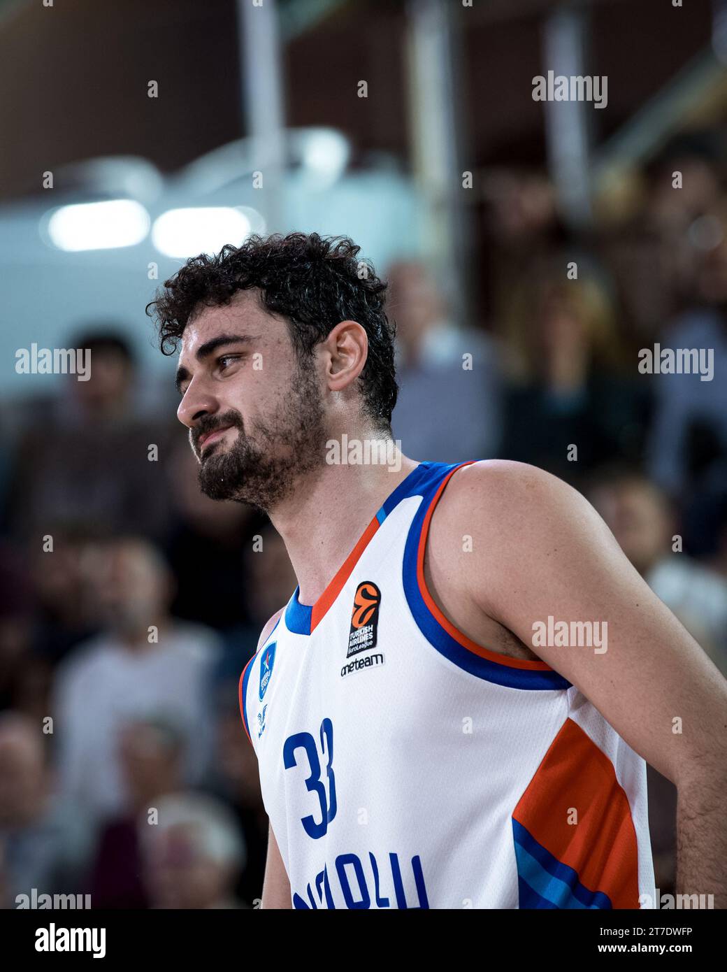 Monaco, Monaco. November 2023. Spieler #33 Erkan Yilmaz ist in der 8. Runde der Turkish Airlines Euroleague Basketball zwischen AS Monaco und Efes Anadolu Istanbul (Efes Anadolu Istanbul gewann 89–82) am 14. November 2023 in Monaco zu sehen. Foto: Laurent Coust/ABACAPRESS.COM Credit: Abaca Press/Alamy Live News Stockfoto