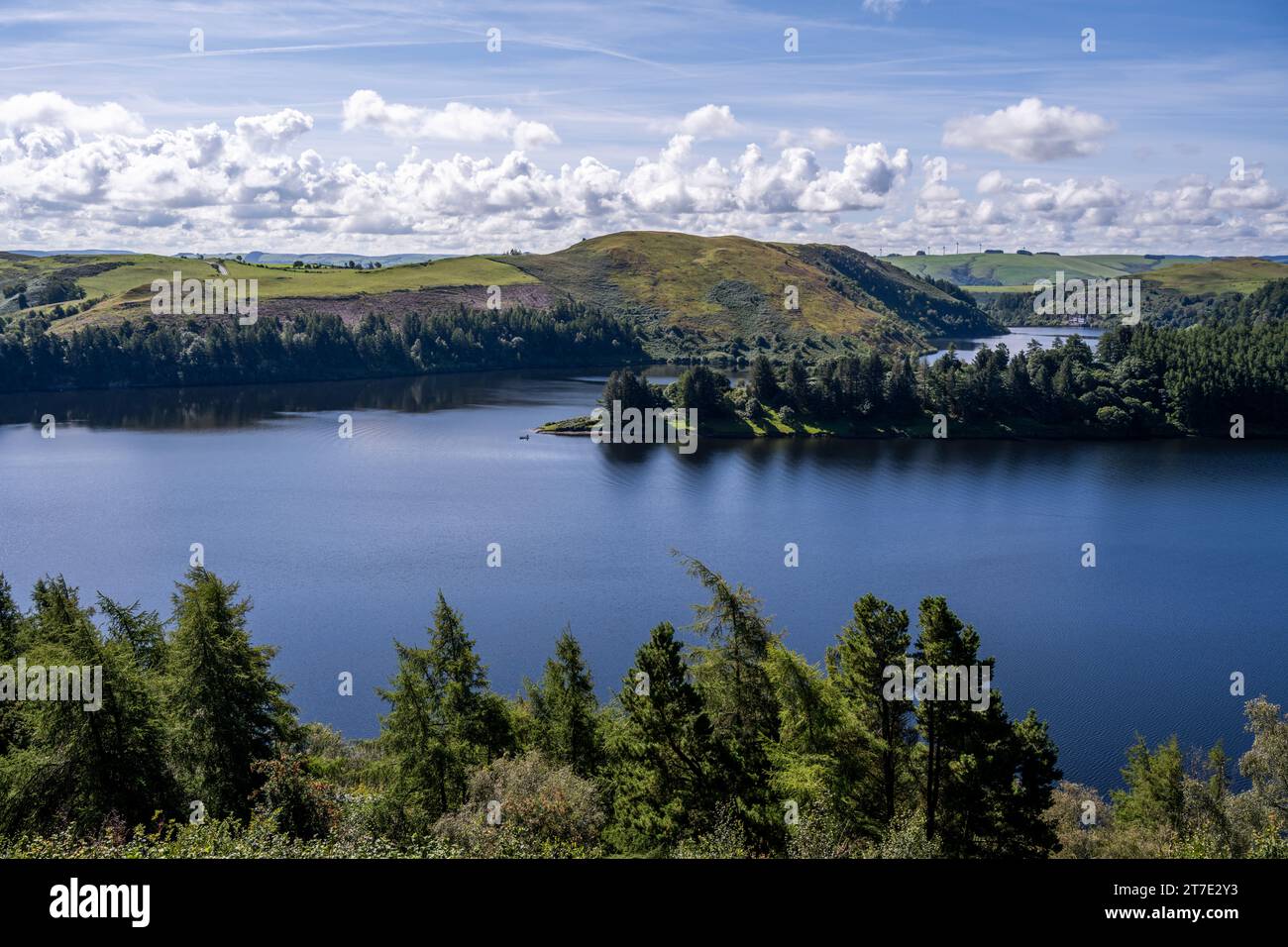 Clywedog Reservoir in Wales im Vereinigten Königreich Stockfoto