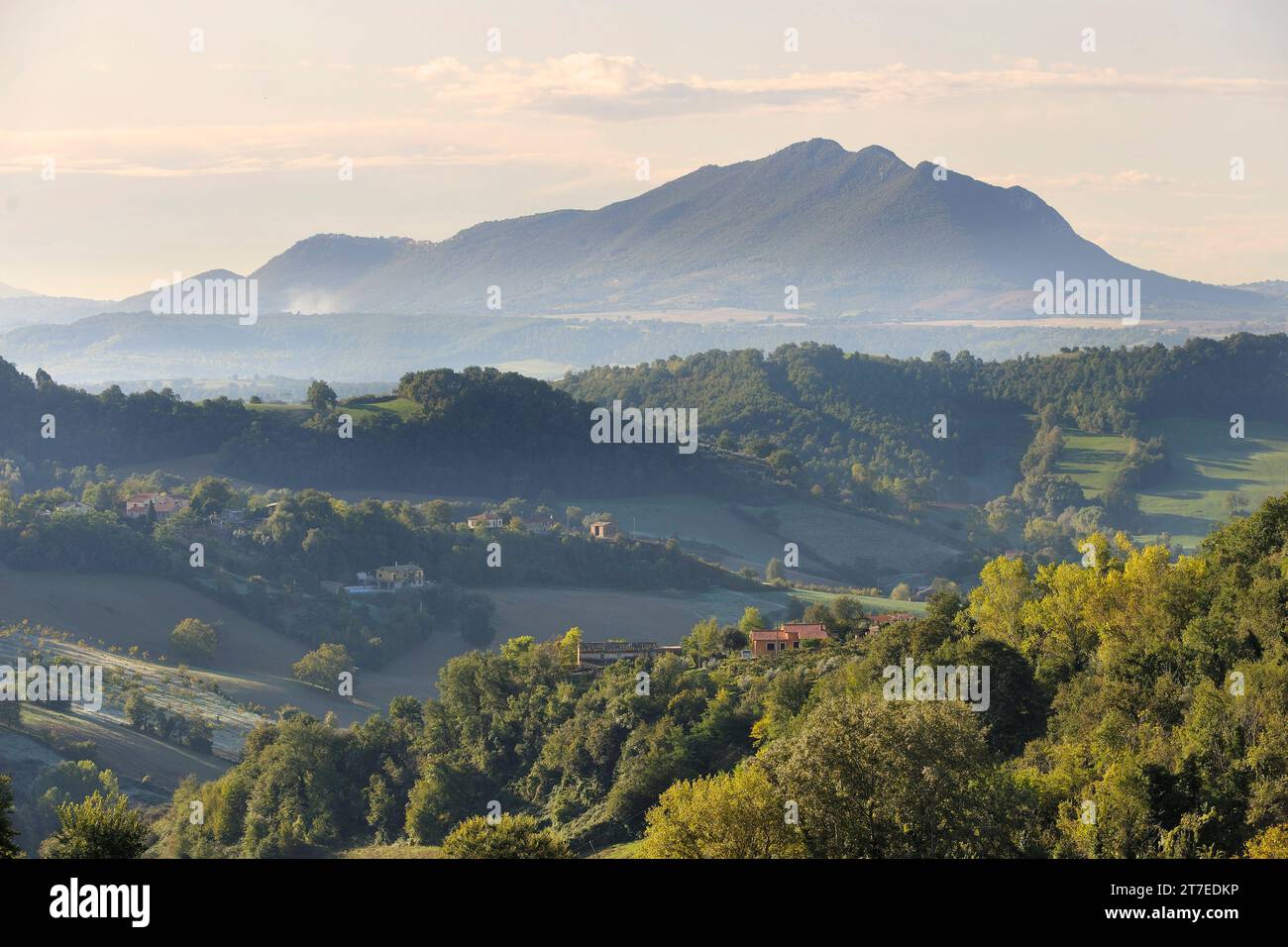 Herbstlandschaft. Magliano Sabina. Latium. Italien Stockfoto