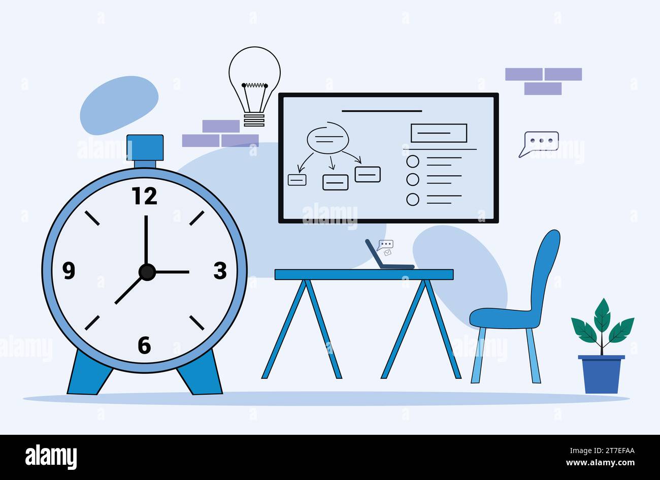 Büro Vektoren Illustration Design, Büroschrank., Schule, Stühle, Bücherregal, Cartoon , Vektoren Illustration Design, Stock Vektor