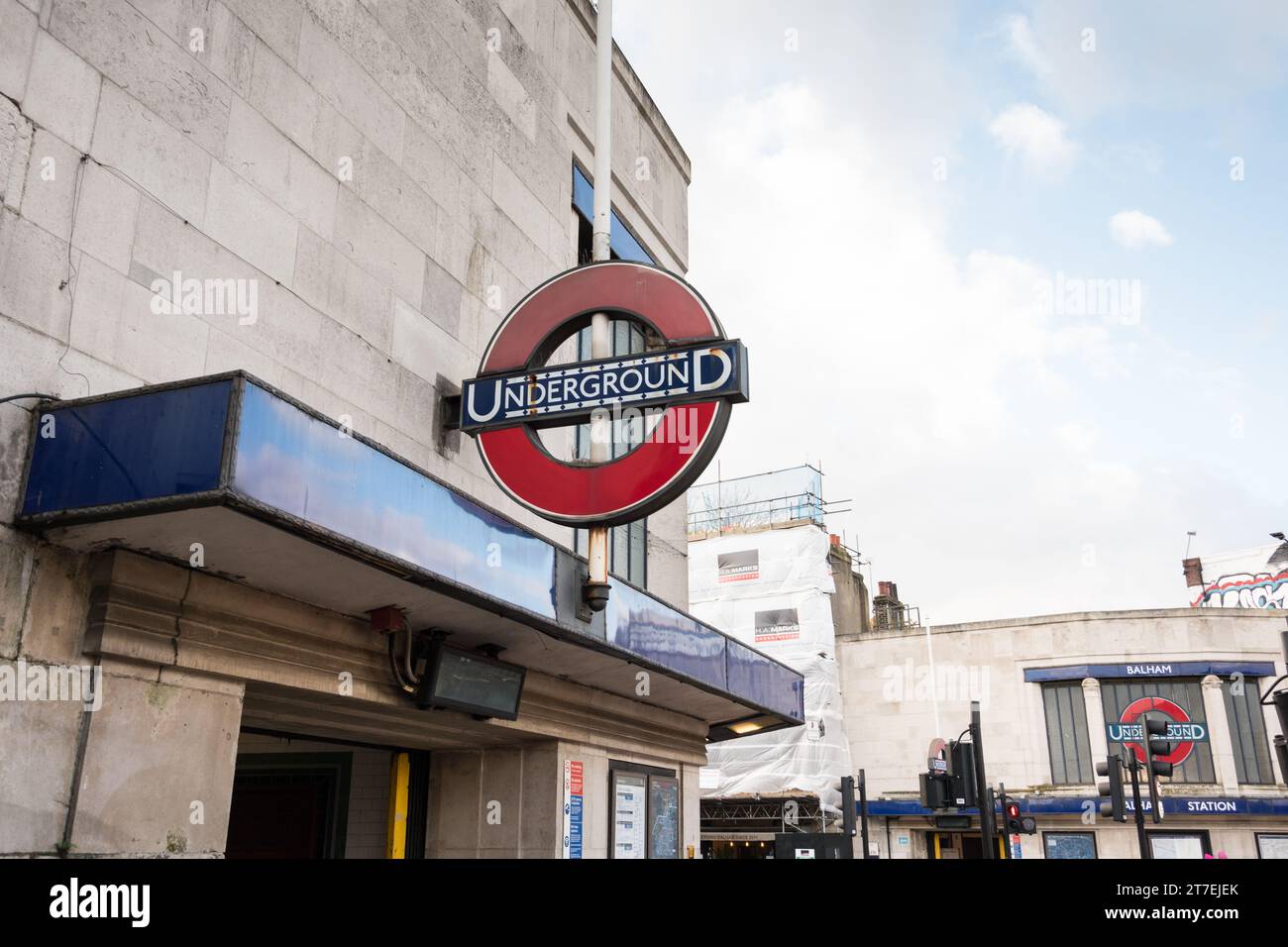 Charles Holden's Balham – U-Bahn-Station, Balham High Road, Balham, London, SW12, England, Großbritannien Stockfoto