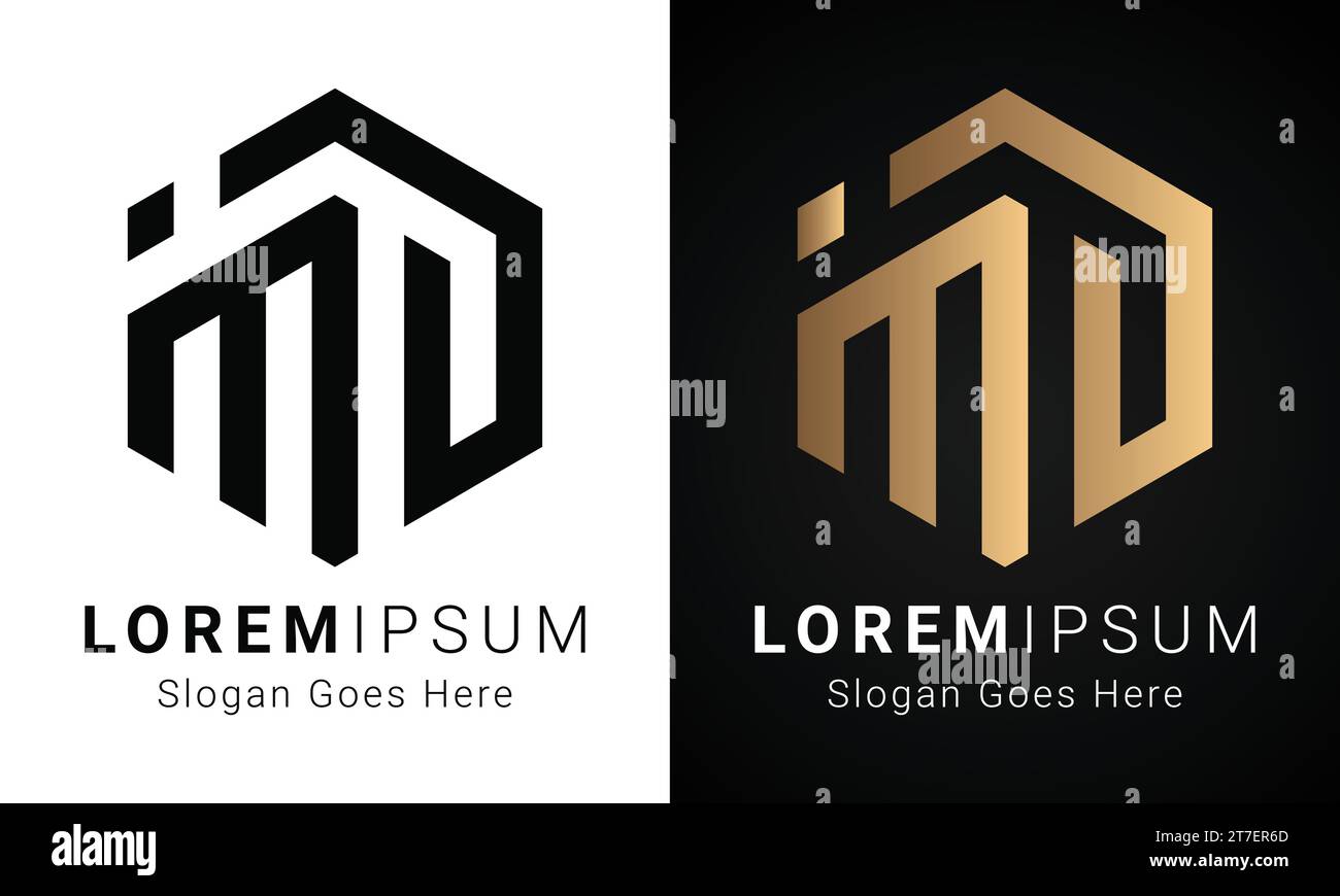 Luxuriöses Initial MJ oder JM Monogramm-Logo-Design Stock Vektor
