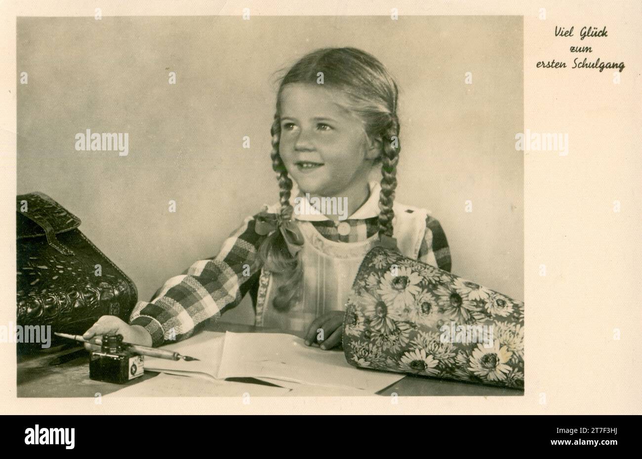 Zuckertute/Schultüten, der Kegel, Schule, Deutschland, 1940er Jahre Stockfoto