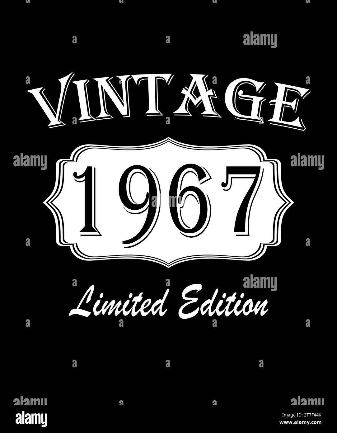 Legende Seit 1967. Bereit zum Drucken des Geburtstagsvektors. Die Legenden wurden 1967 geboren. Fantastisch seit 1967. Limitierte Auflage. Stockfoto