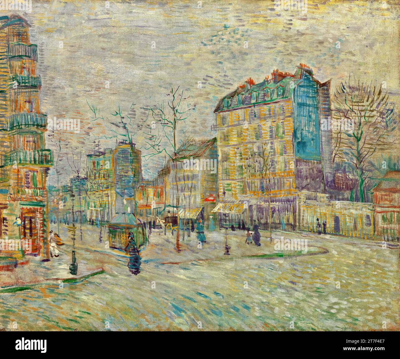 Boulevard de Clichy, 1887 (Öl auf Leinwand) von Gogh, Vincent van (1853-90) / Niederländisch Stock Vektor