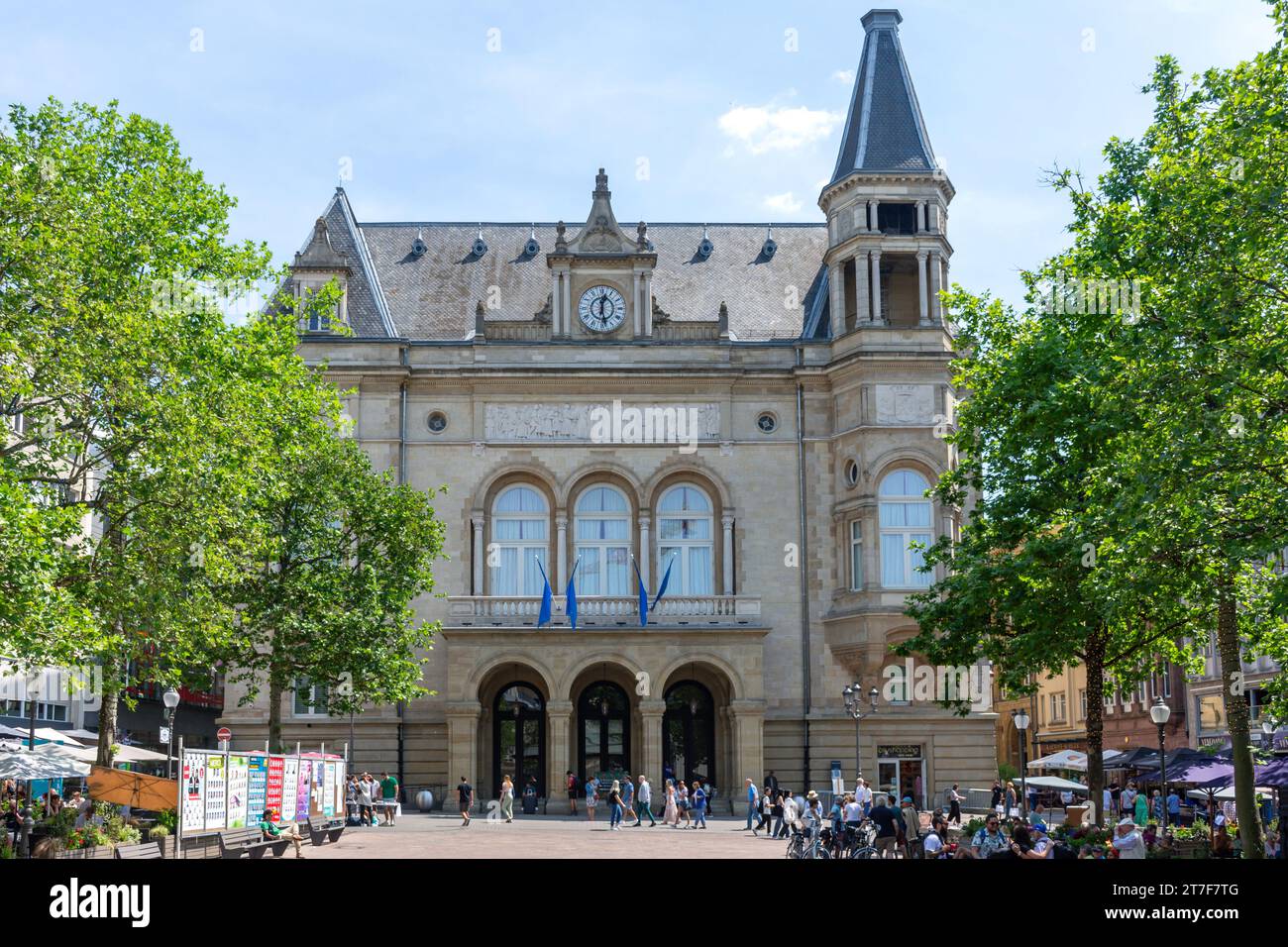 Centre Municipal (Regierungsgebäude), Place d'Armes, Ville Haute, Stadt Luxemburg, Luxemburg Stockfoto